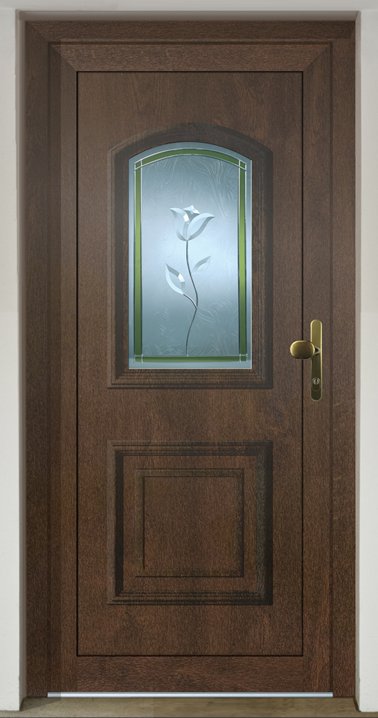Inset infill panel GAVA Plast 012 with stained glass Dekorglass - Tulip